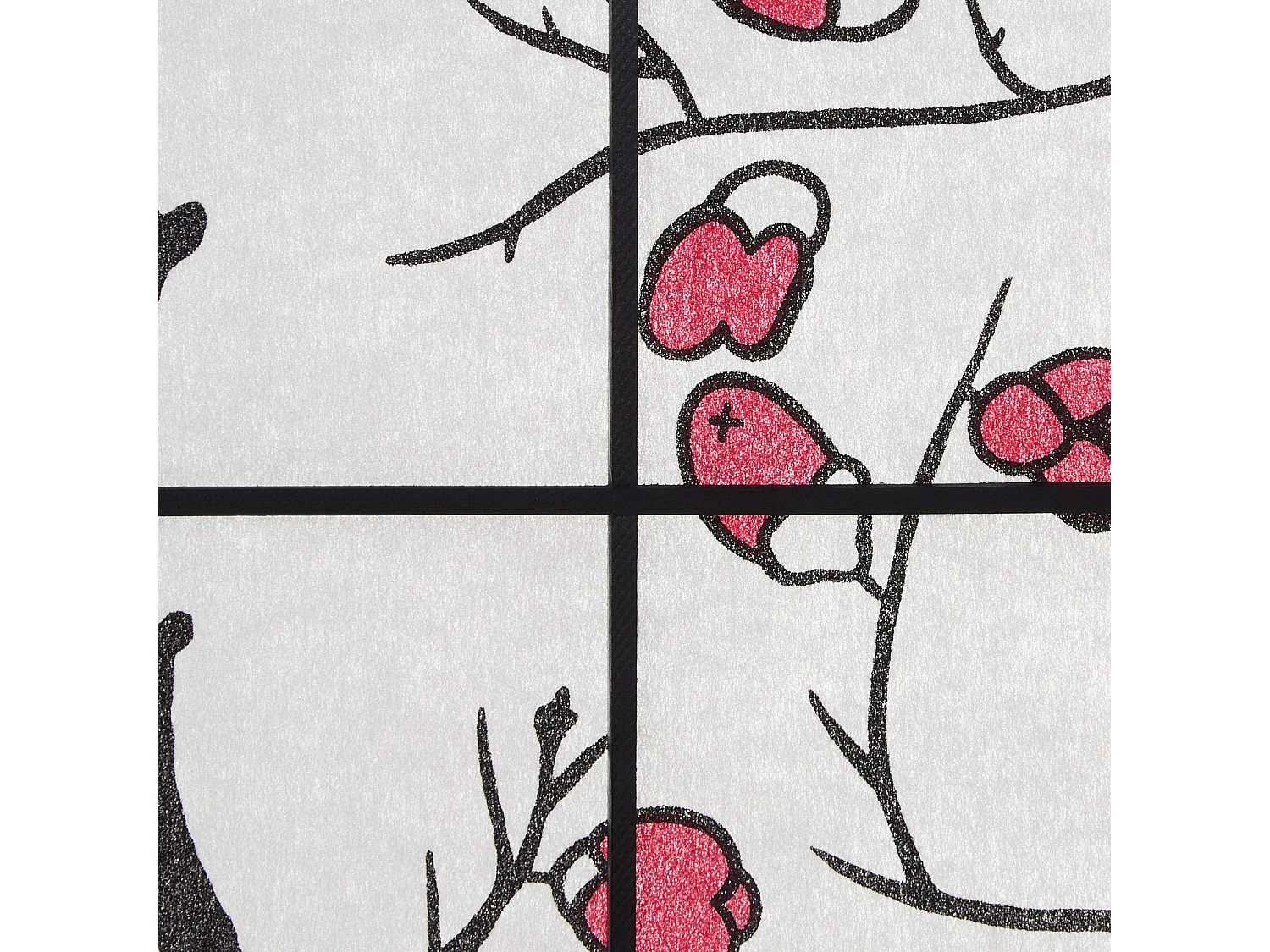 Przegroda pokojowa 179x132x2 cm czarna Shoji