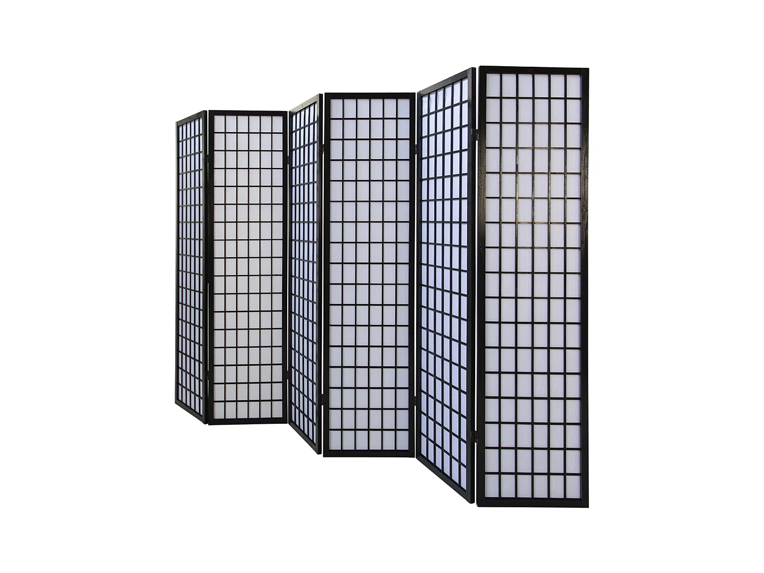Paravent 264x175x2,2 cm noir Shoji