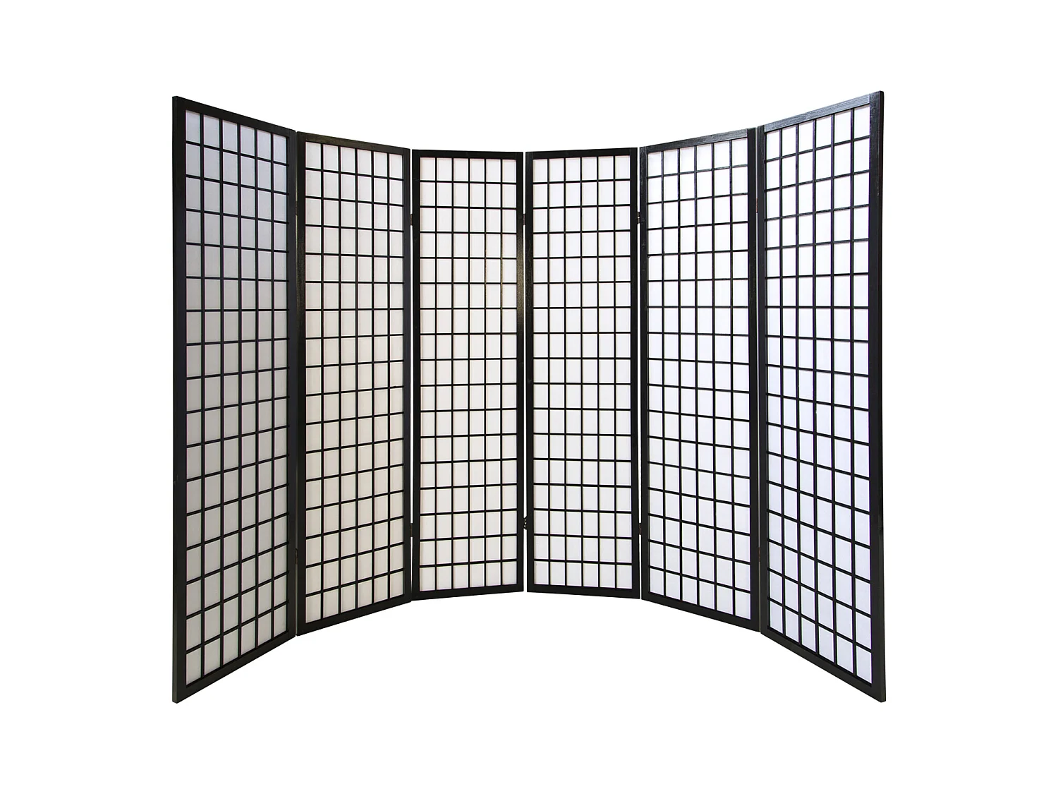 Paravent 264x175x2,2 cm noir Shoji