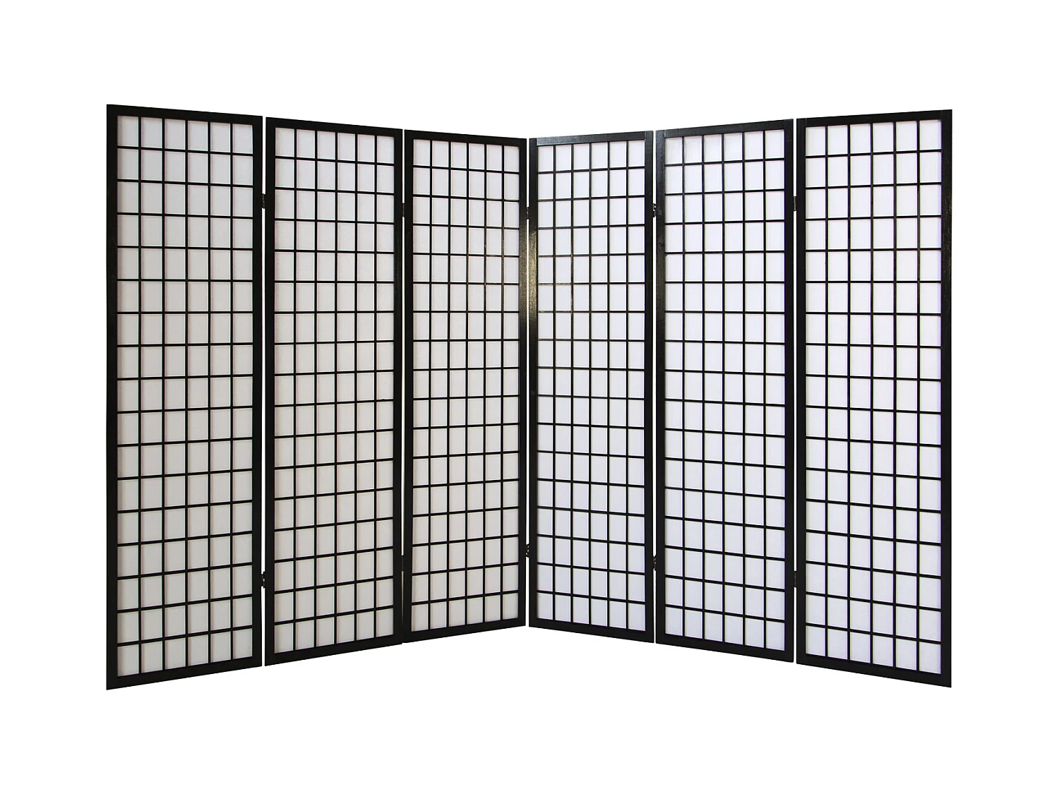 Paravent 264x175x2,2 cm noir Shoji