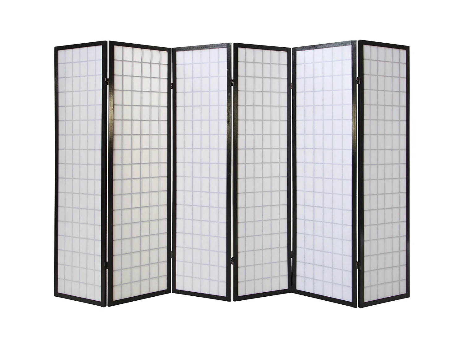 Paravent 264x175x2,2 cm noir Shoji