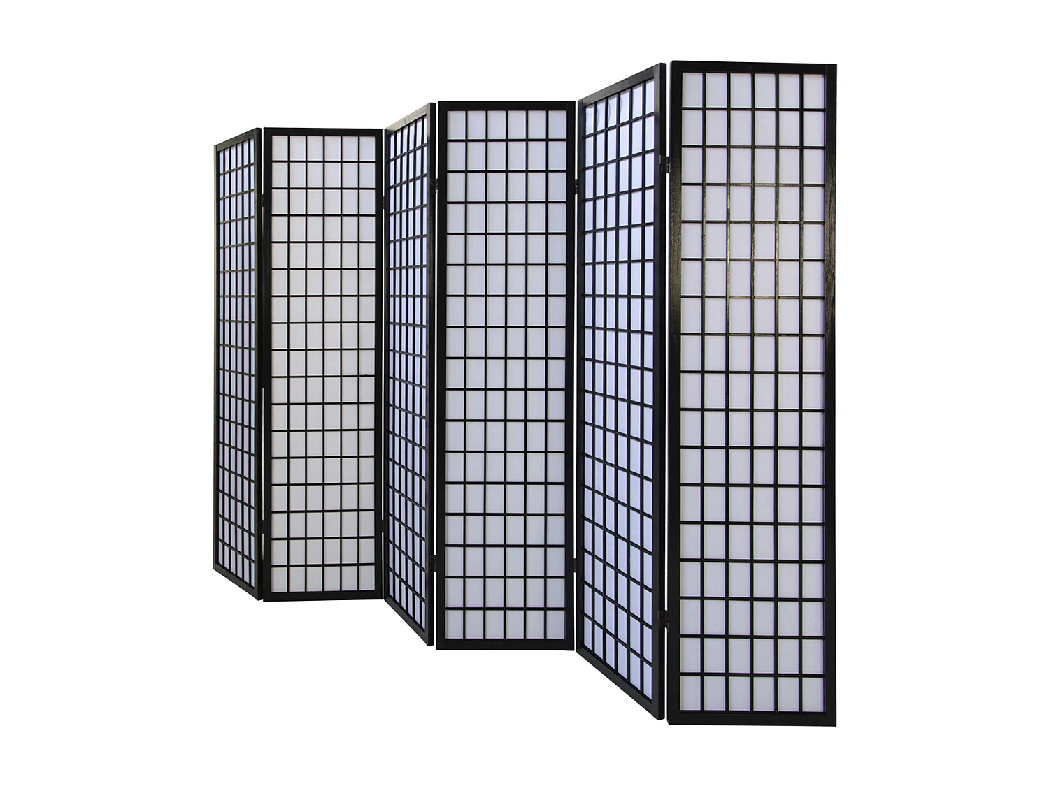Kamerscherm 264x175x2,2 cm zwart Shoji