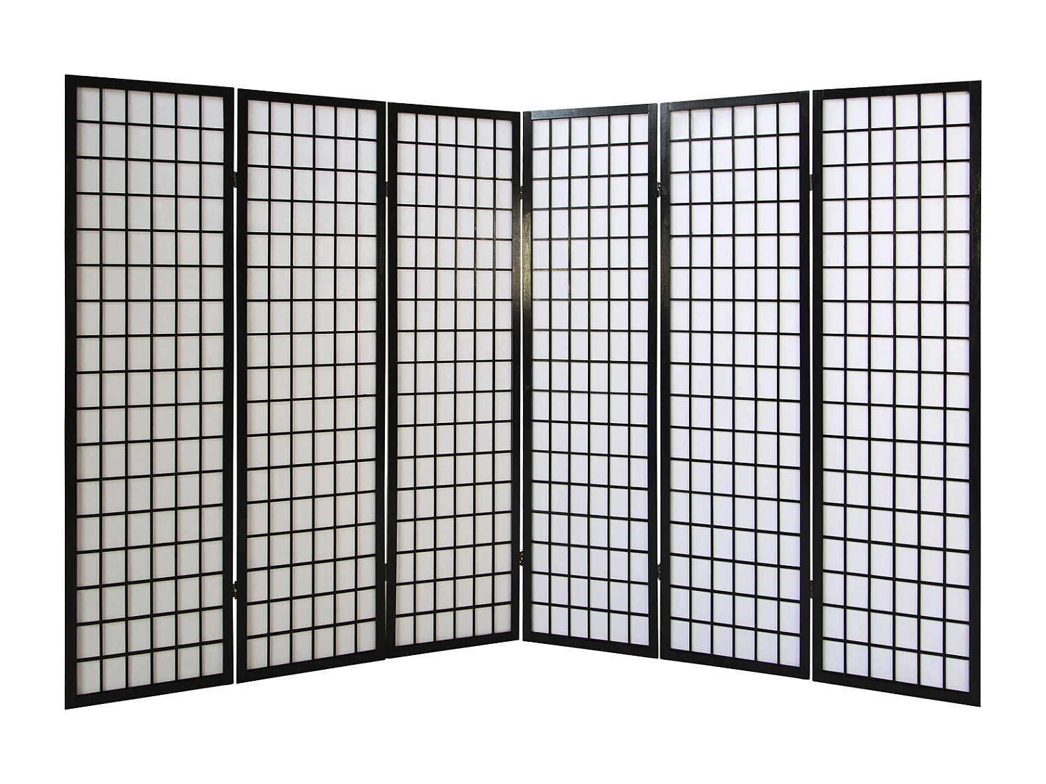 Kamerscherm 264x175x2,2 cm zwart Shoji