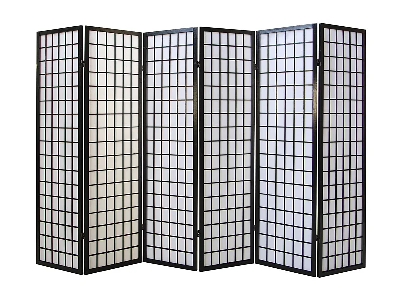 Kamerscherm 264x175x2,2 cm zwart Shoji
