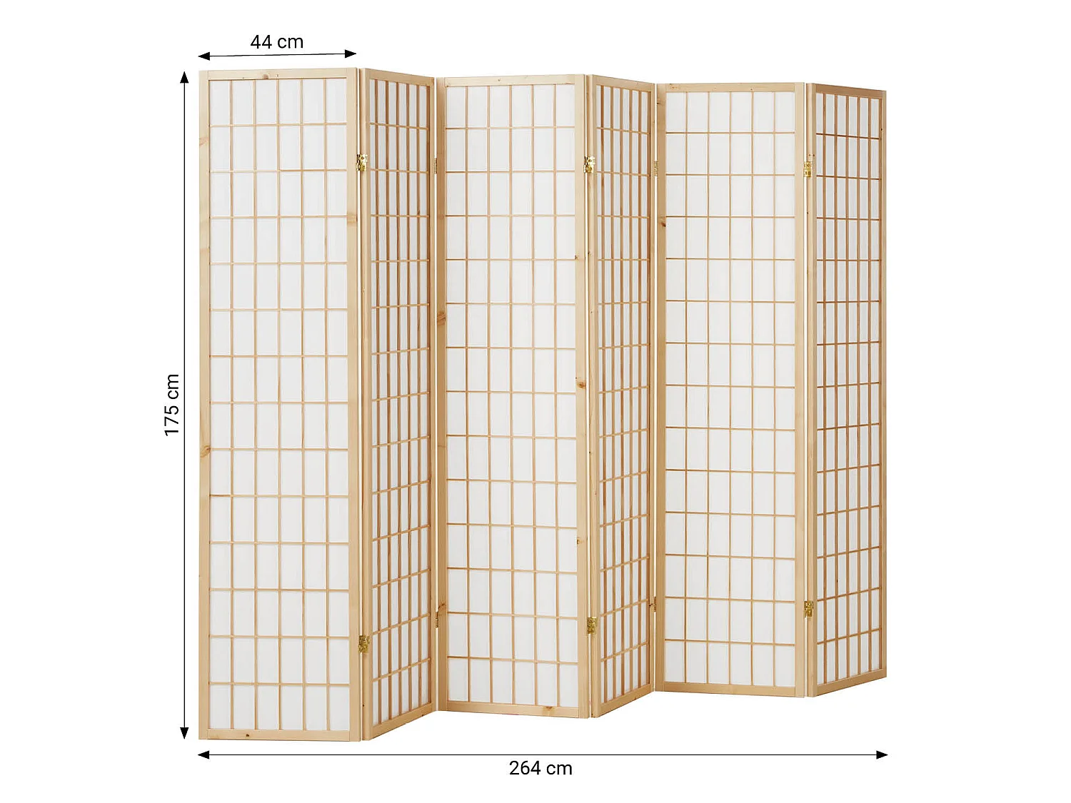 Raumteiler 175x264x2,2 cm hellbraun Shoji