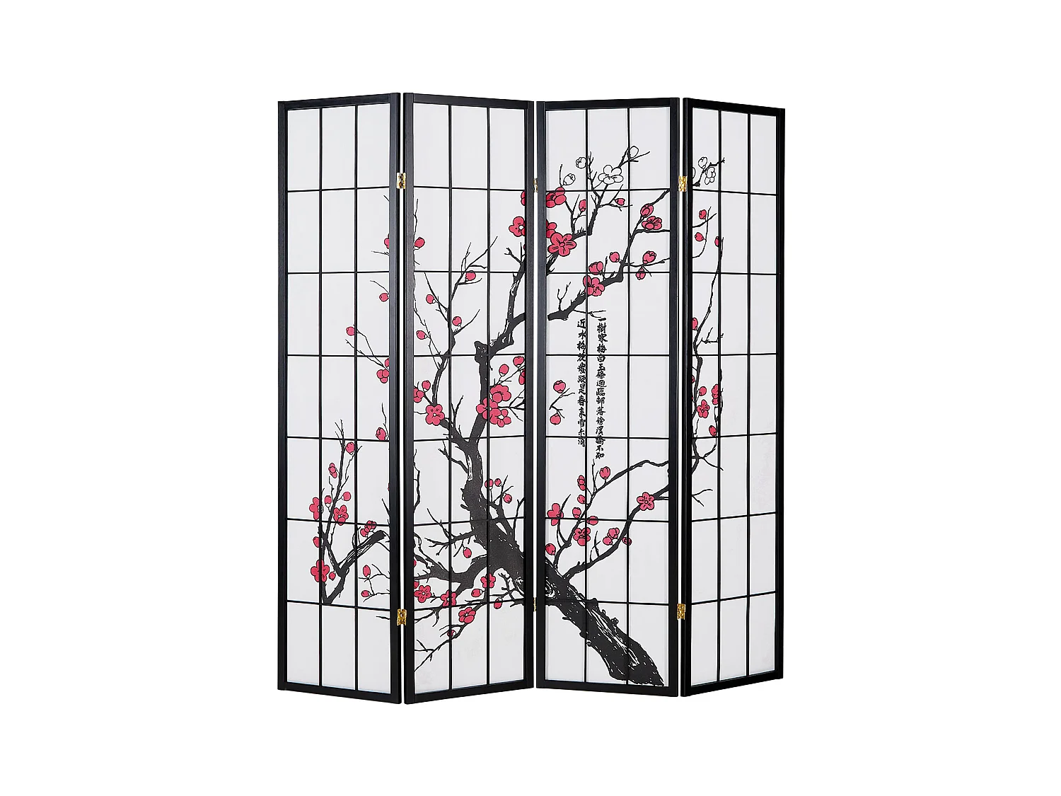 Séparateur de pièce 176x2x179 cm noir Shoji