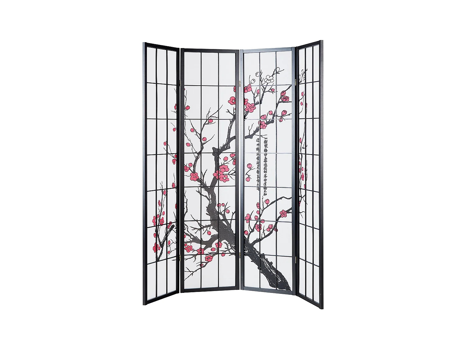 Séparateur de pièce 176x2x179 cm noir Shoji