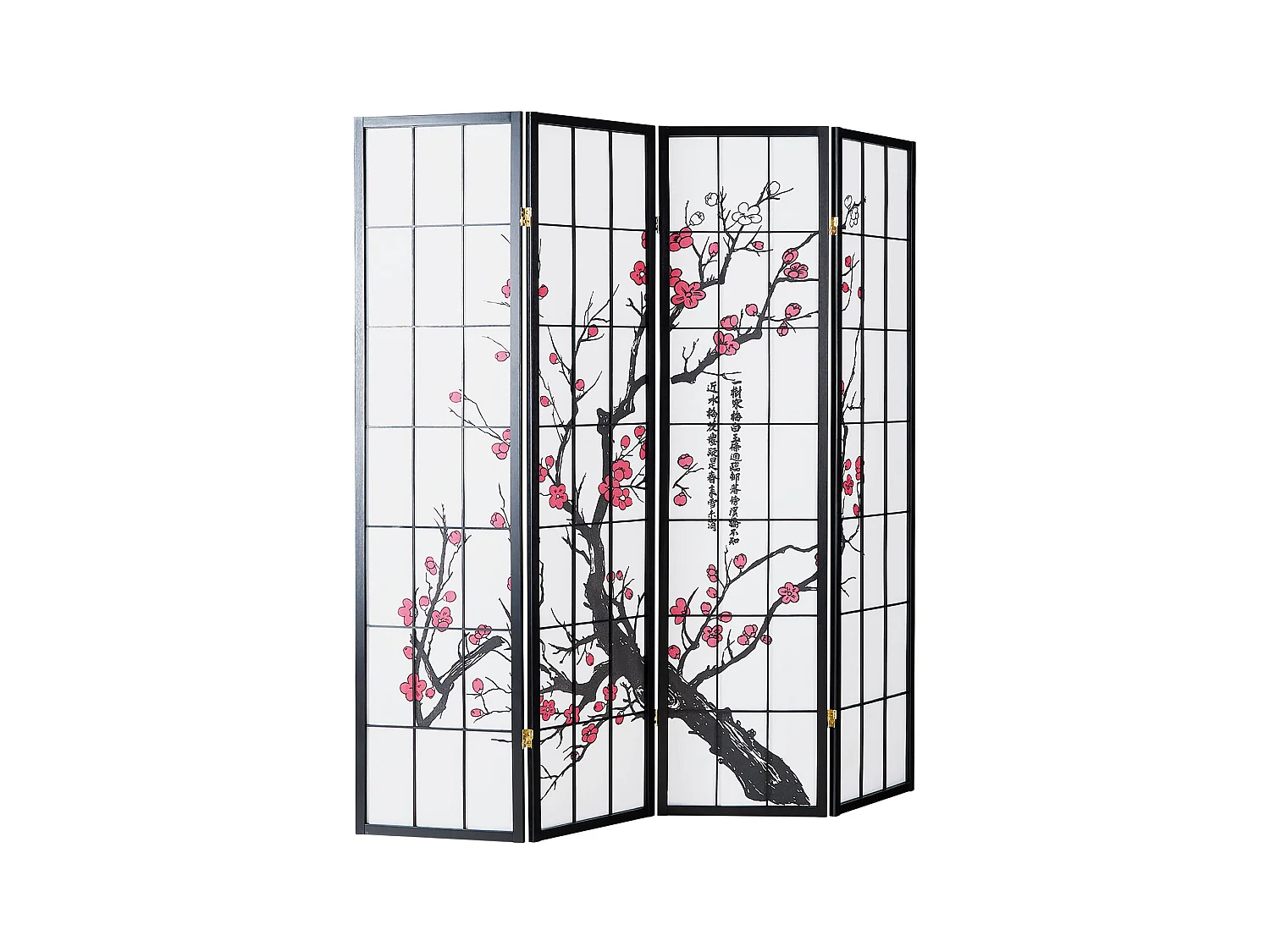 Séparateur de pièce 176x2x179 cm noir Shoji