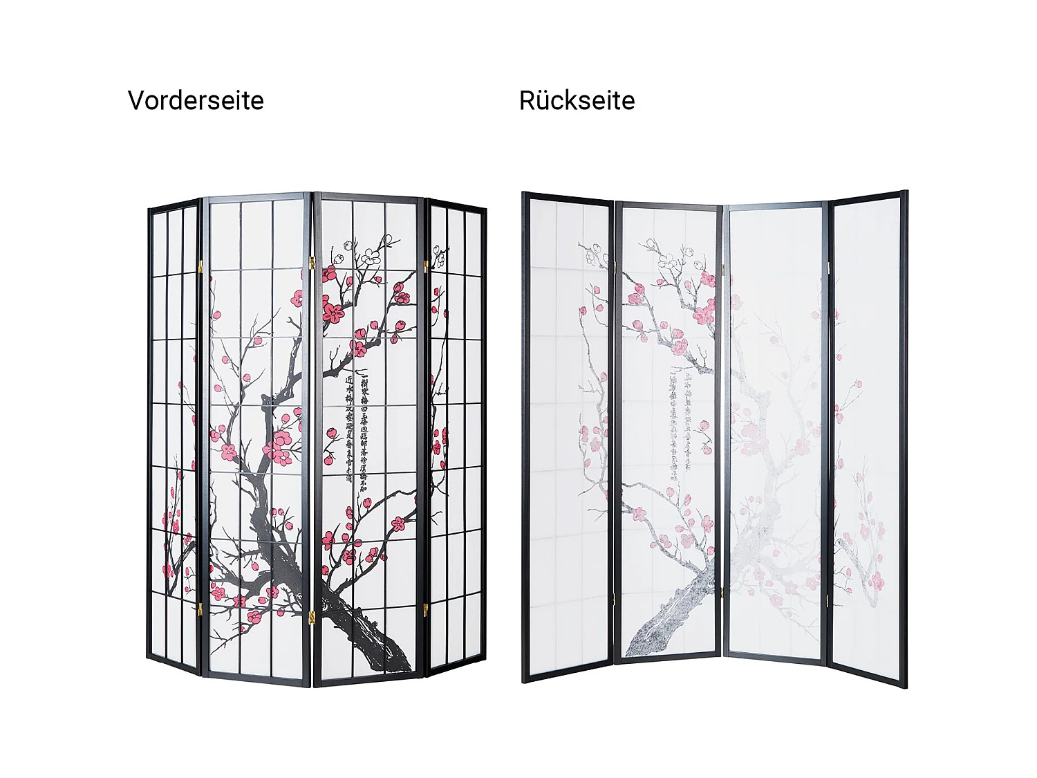 Séparateur de pièce 176x2x179 cm noir Shoji