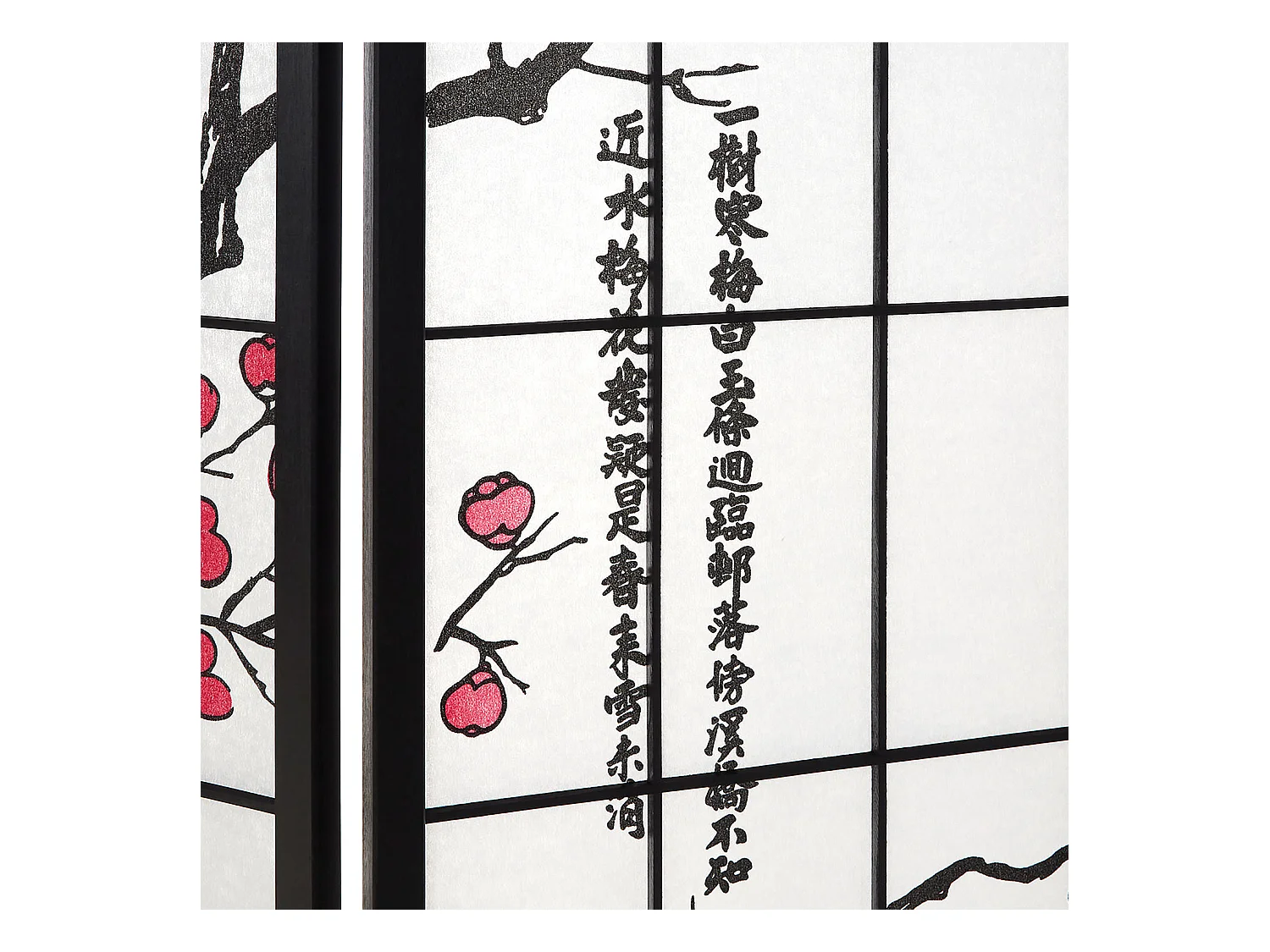 Séparateur de pièce 176x2x179 cm noir Shoji