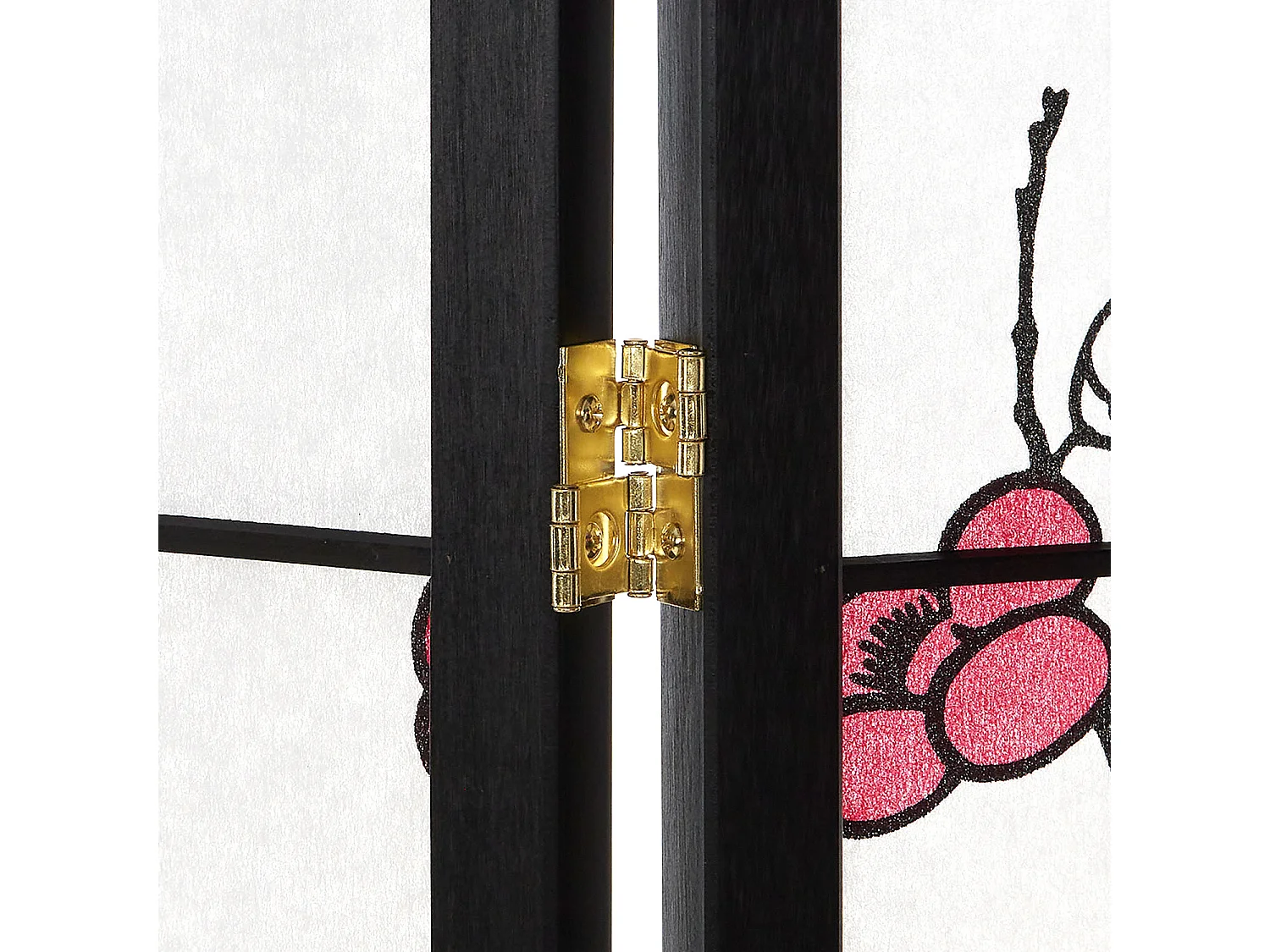 Raumteiler 176x2x179 cm schwarz Shoji