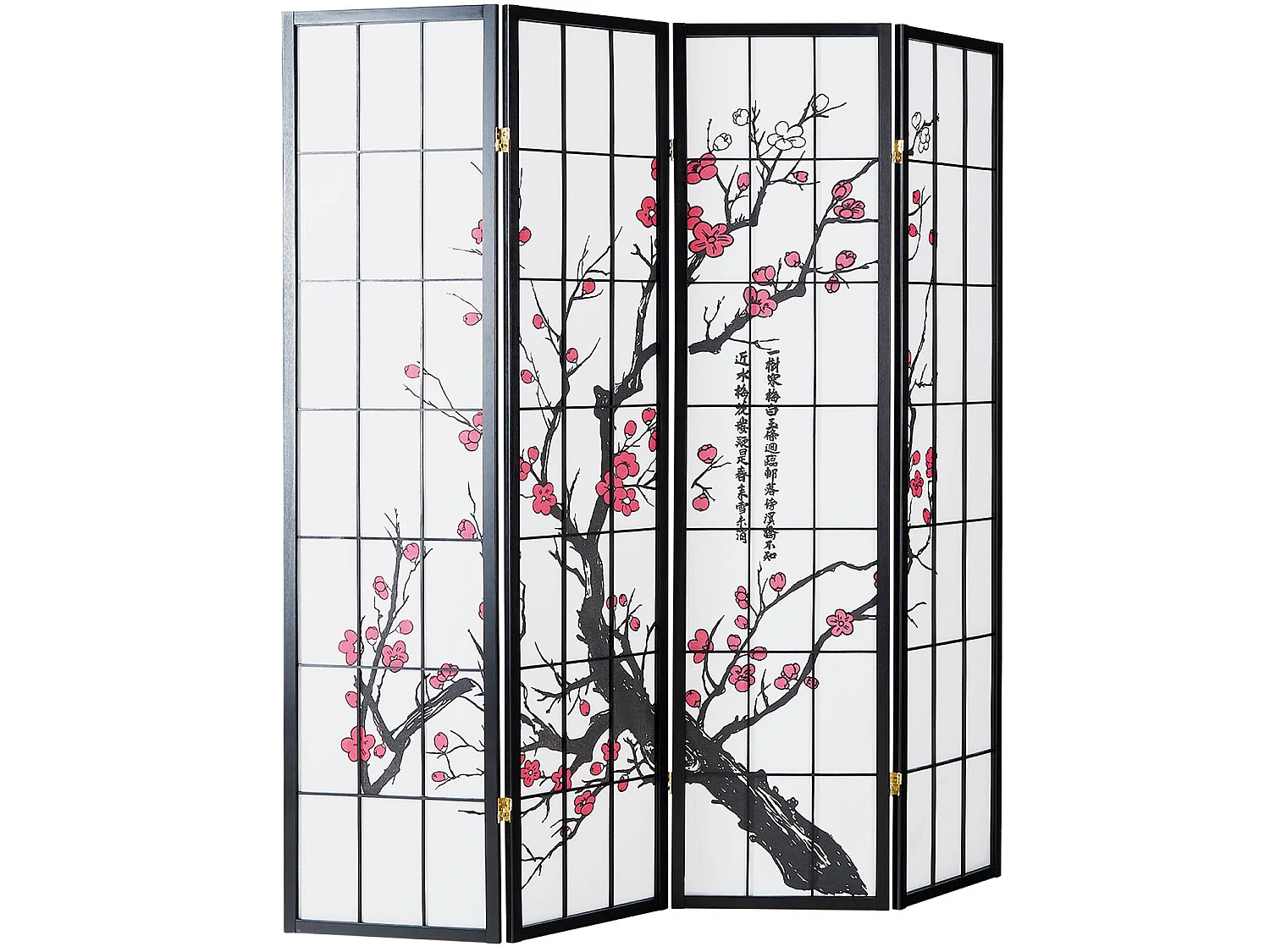 Raumteiler 176x2x179 cm schwarz Shoji