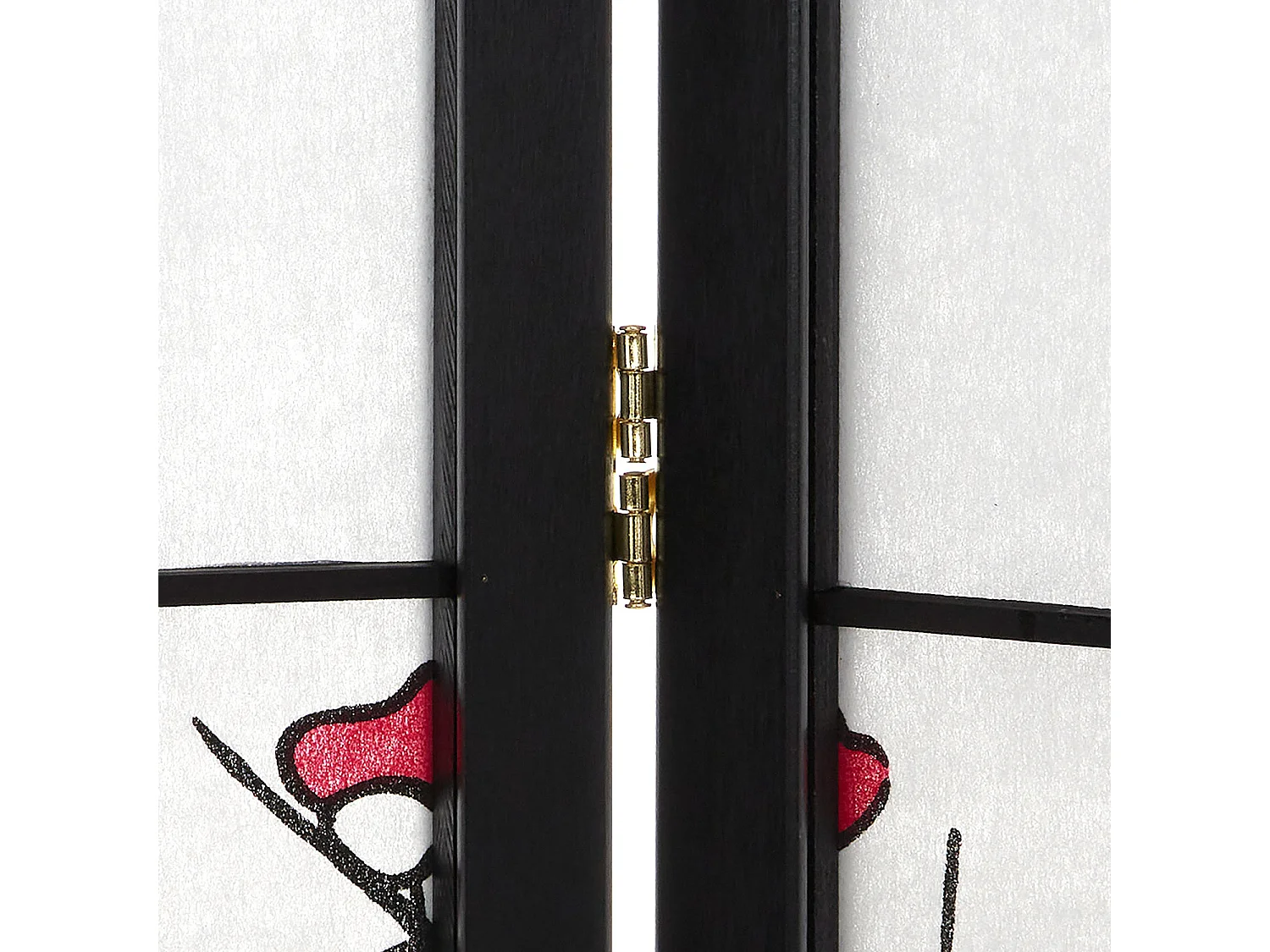 Raumteiler 176x2x179 cm schwarz Shoji