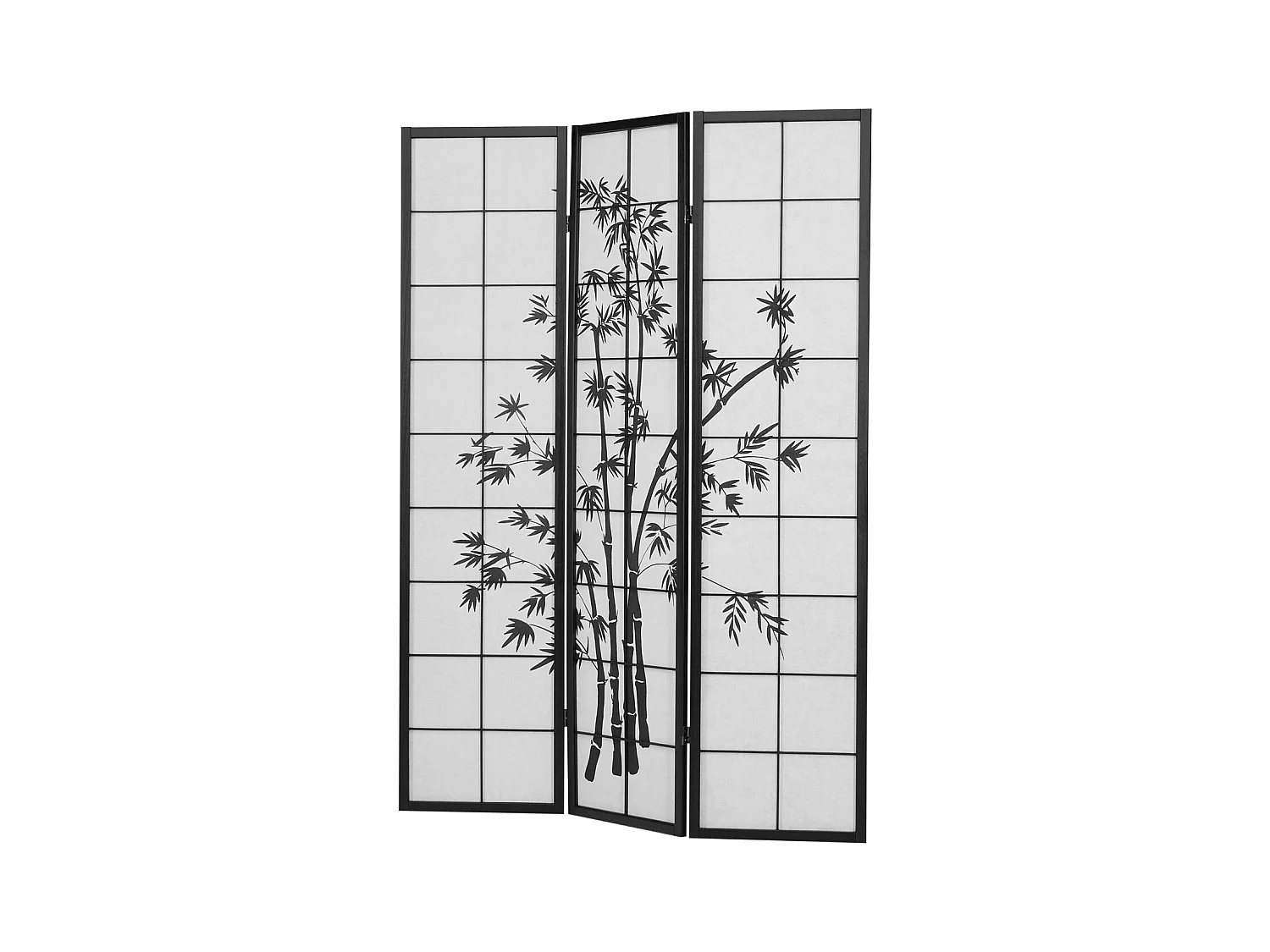 Séparateur de pièce 132x2x179 cm noir Shoji