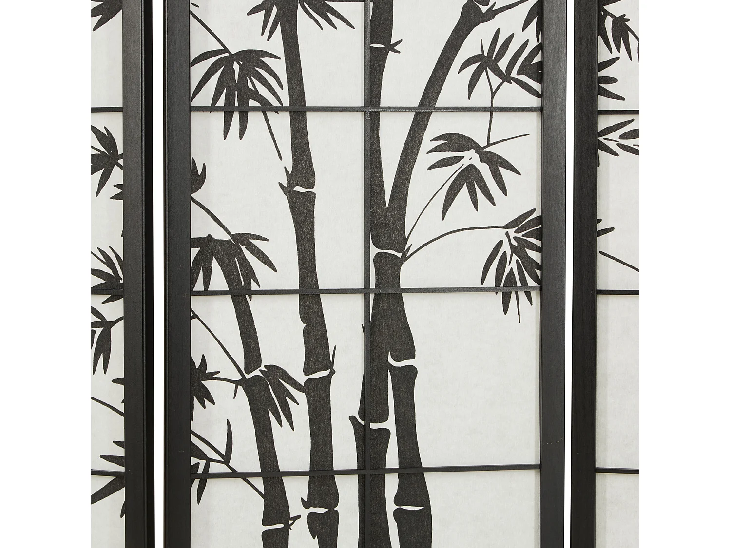 Separador de ambientes 132x2x179 cm negro Shoji