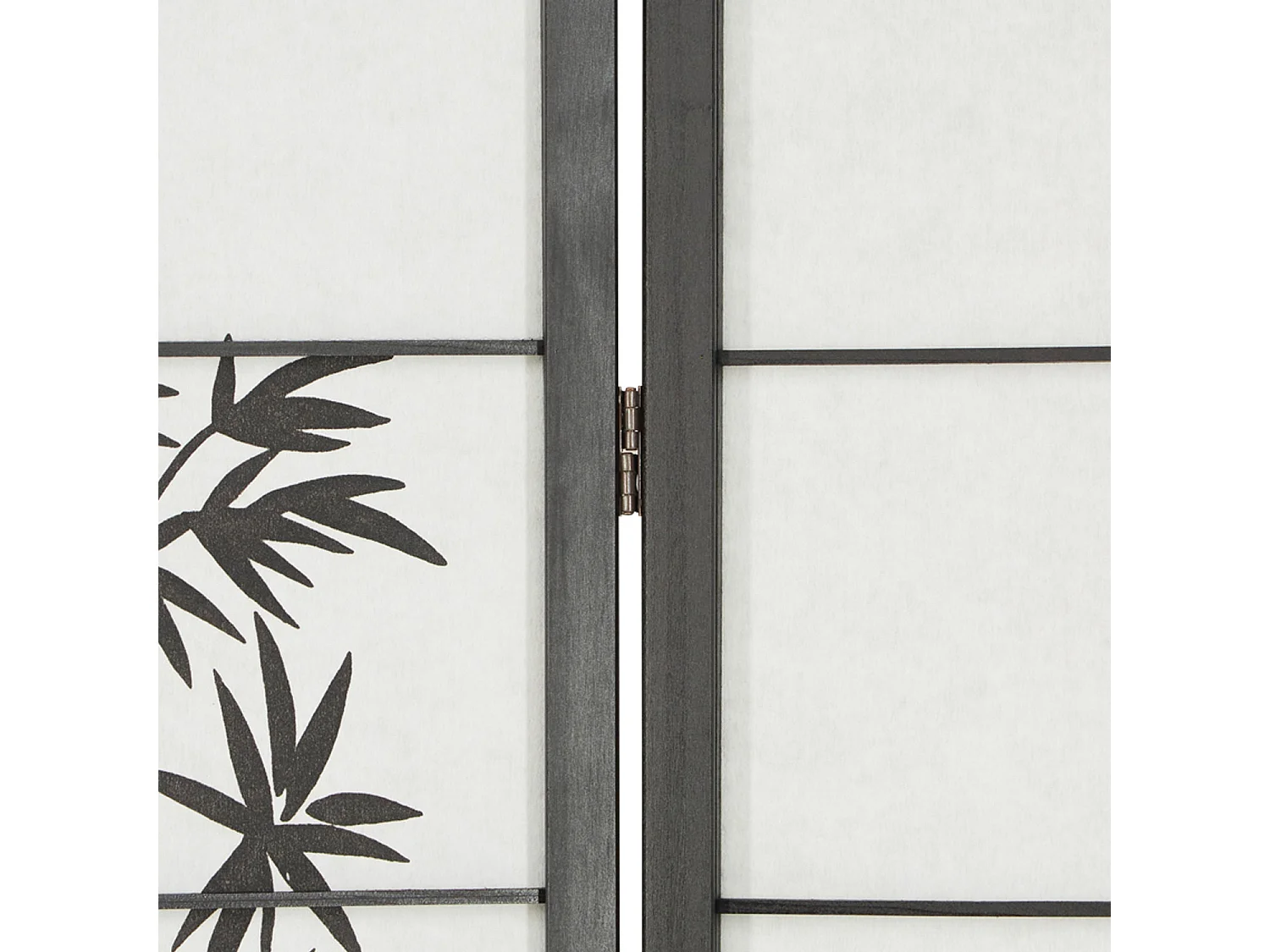 Separador de ambientes 132x2x179 cm negro Shoji