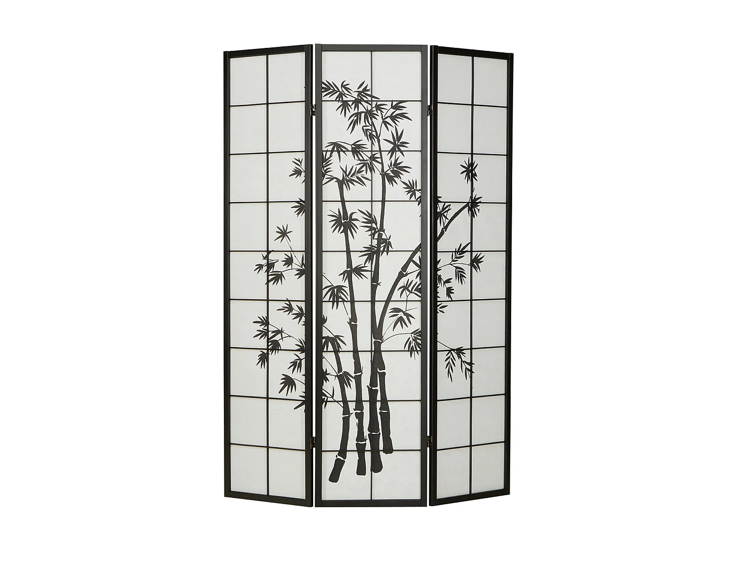Parawan 132x2x179 cm czarny Shoji