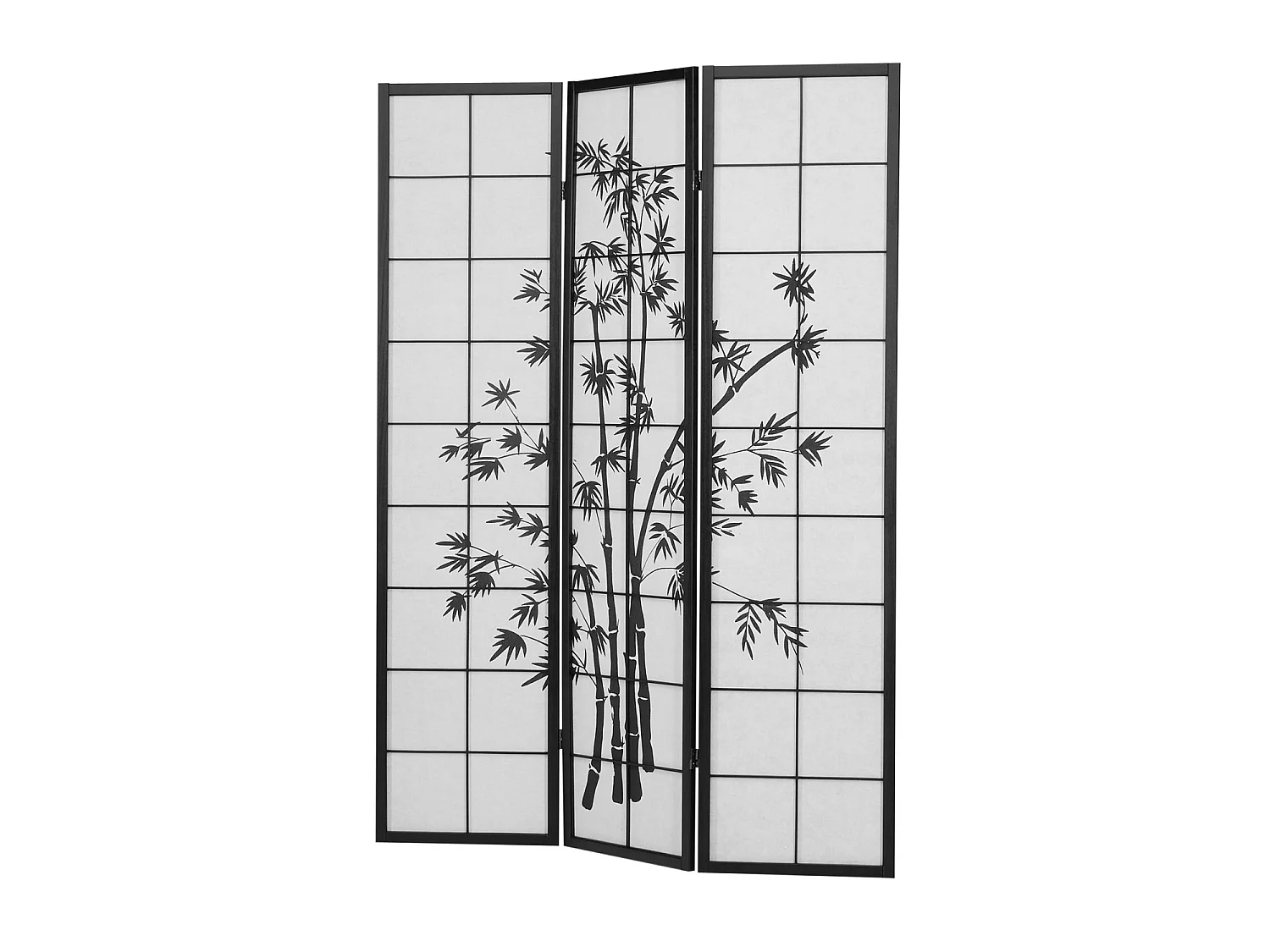 Parawan 132x2x179 cm czarny Shoji
