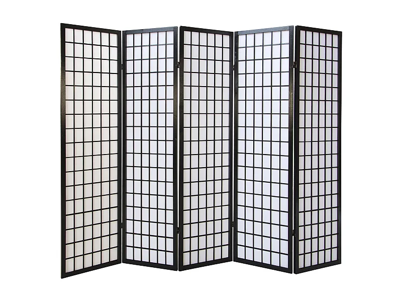 Divisor de ambiente 175x220x2,2 cm preto Shoji