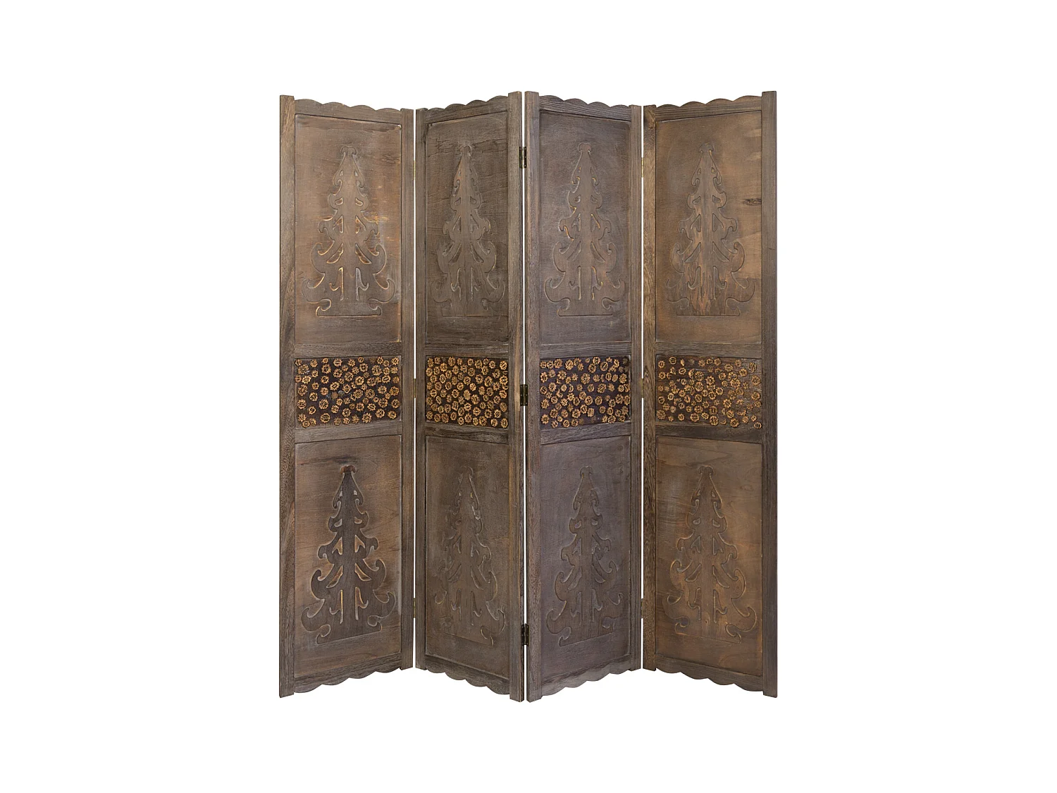 Paravent 170x160x2 cm Marron