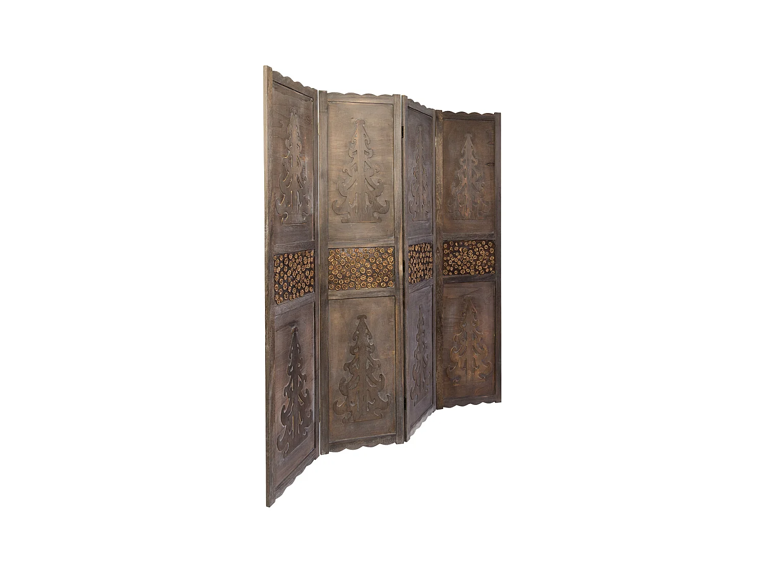 Paravent 170x160x2 cm Marron