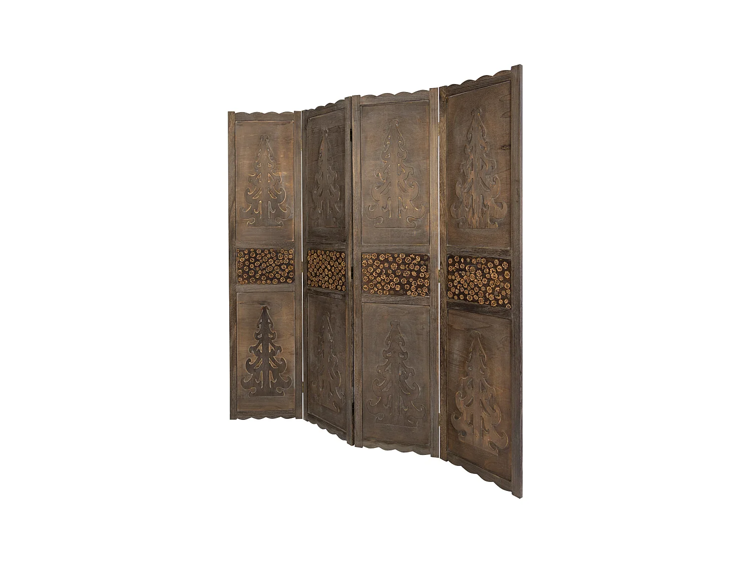 Paravent 170x160x2 cm Marron