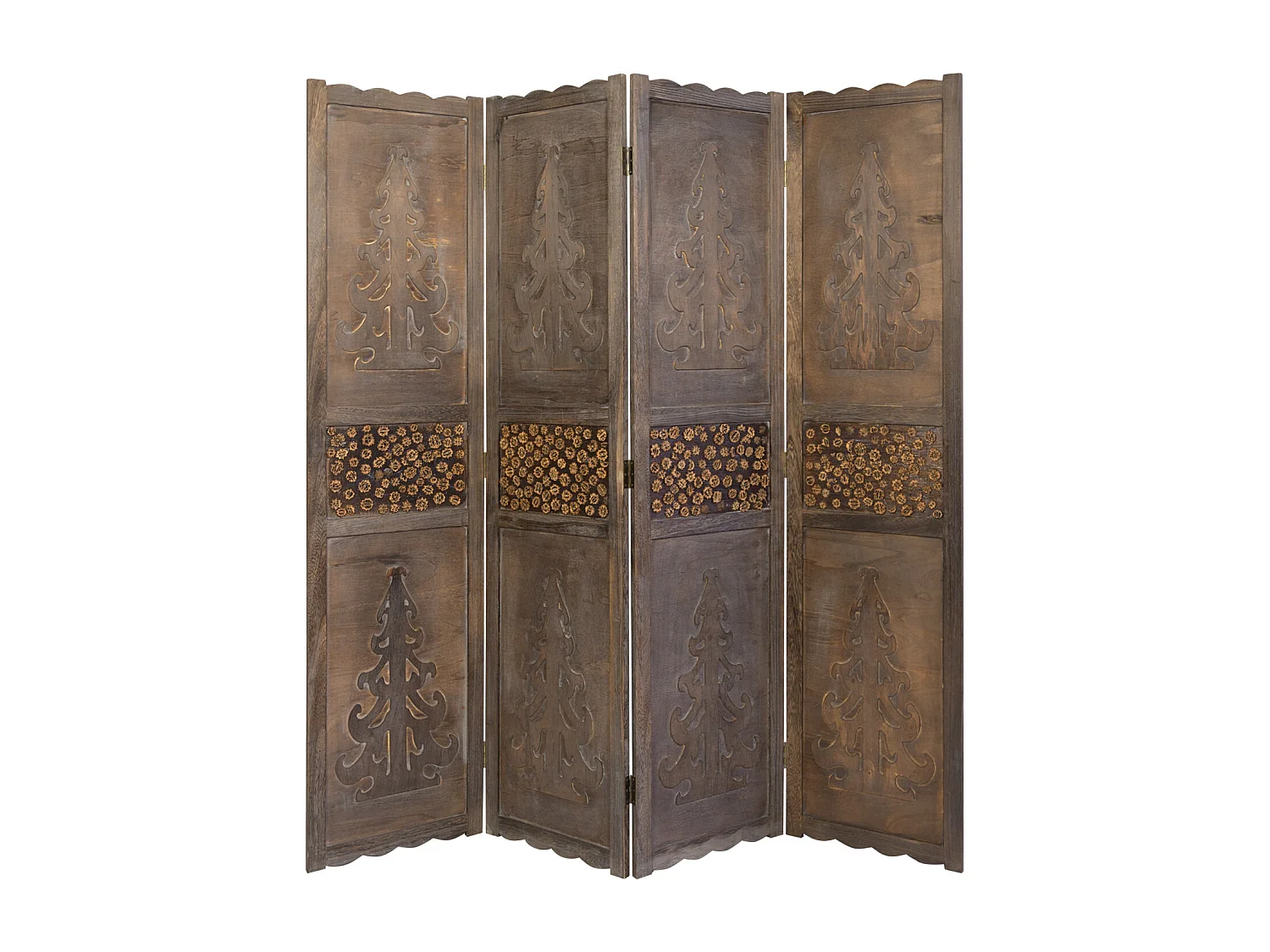 Separador de ambiente 170x160x2 cm Marrón