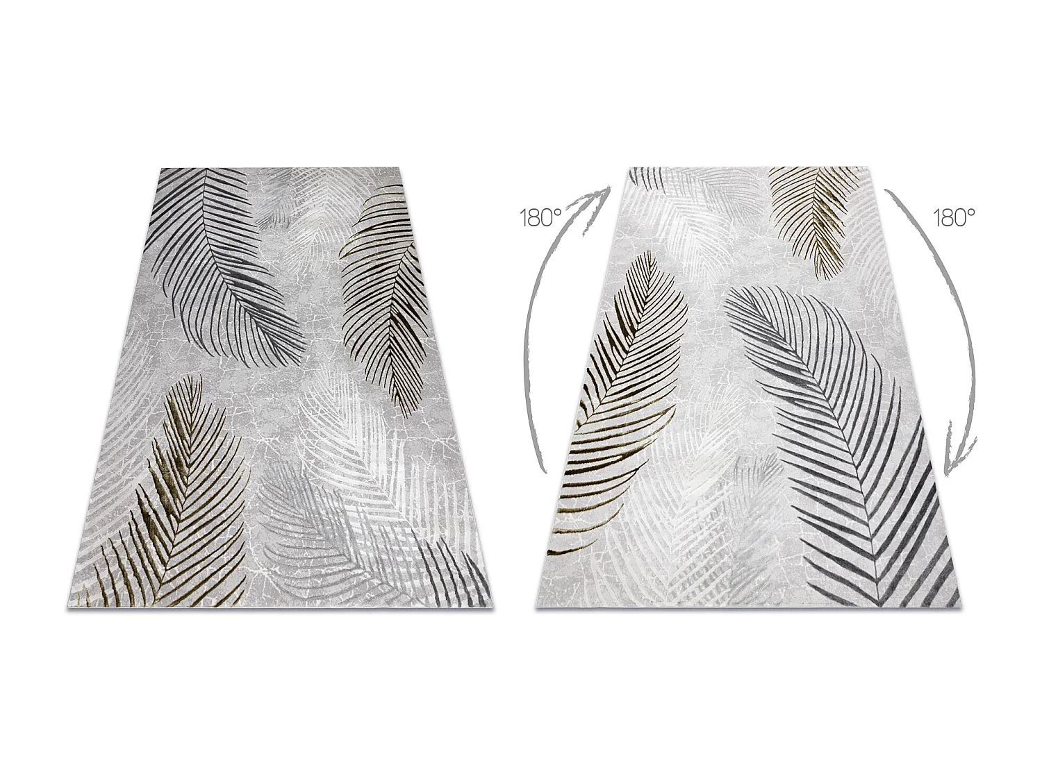 Tapis ALLURE 8752 Feuilles de palmier - Structurel, élégant, glamour 280x370 cm