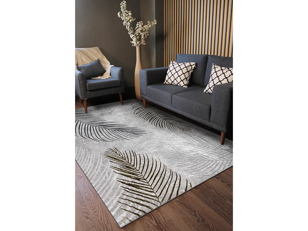 Tapis ALLURE 8752 Feuilles de palmier - Structurel, élégant, glamour 280x370 cm