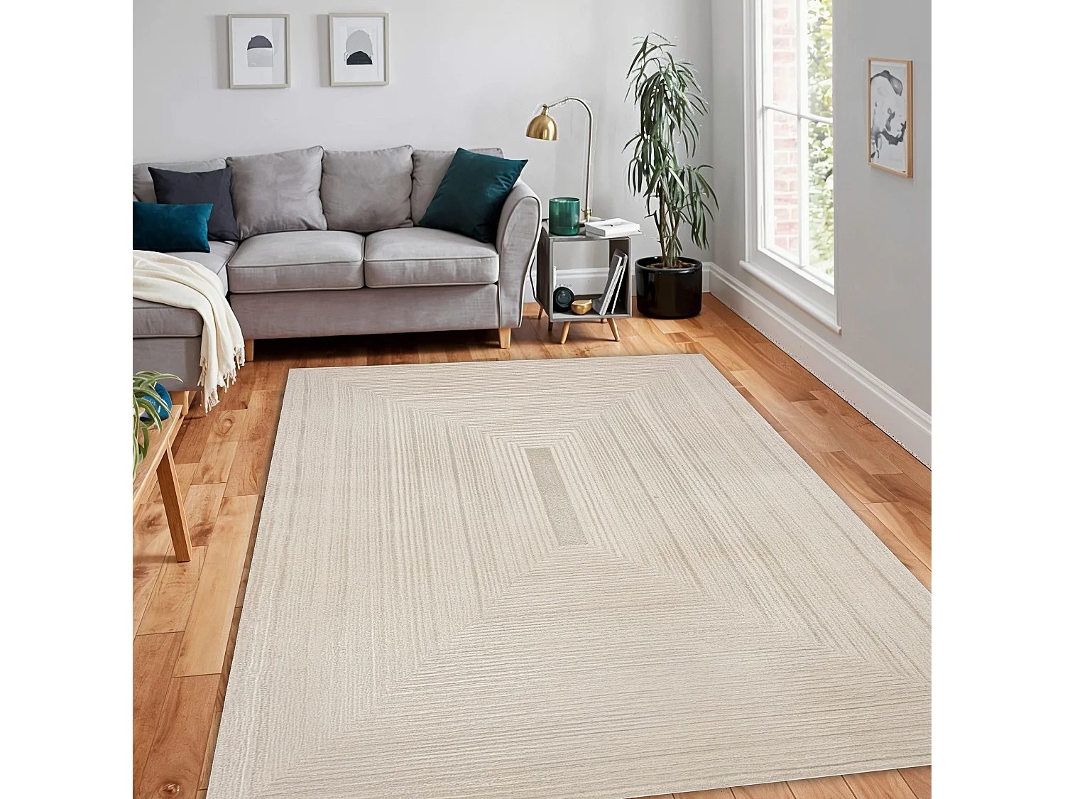 Alfombra BALANCE 8788 taupe - Geométrico, estructural, glamour 240x330 cm