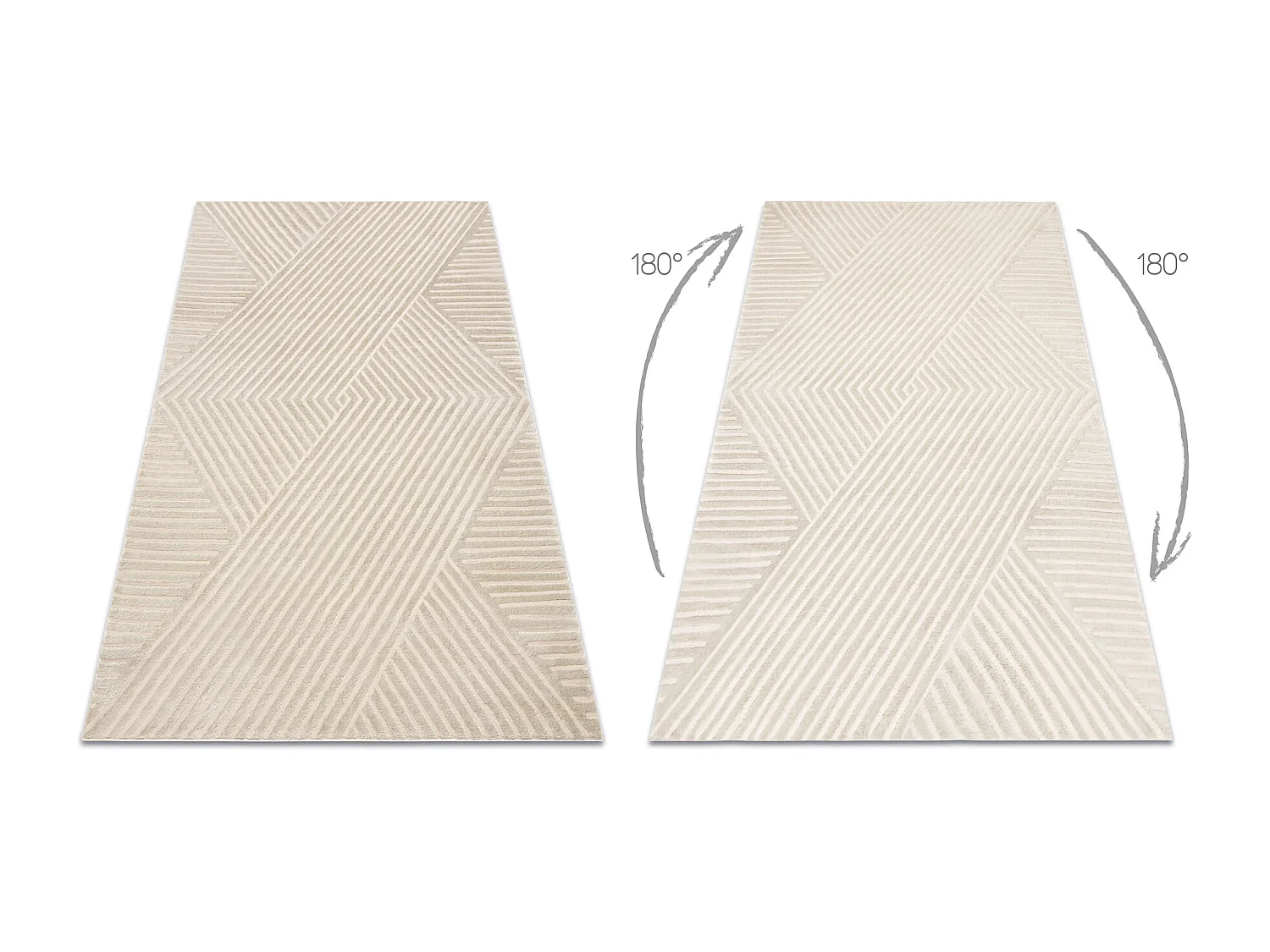 Tapis BALANCE 1503 taupe - Géométrique, structurel, glamour 160x220 cm