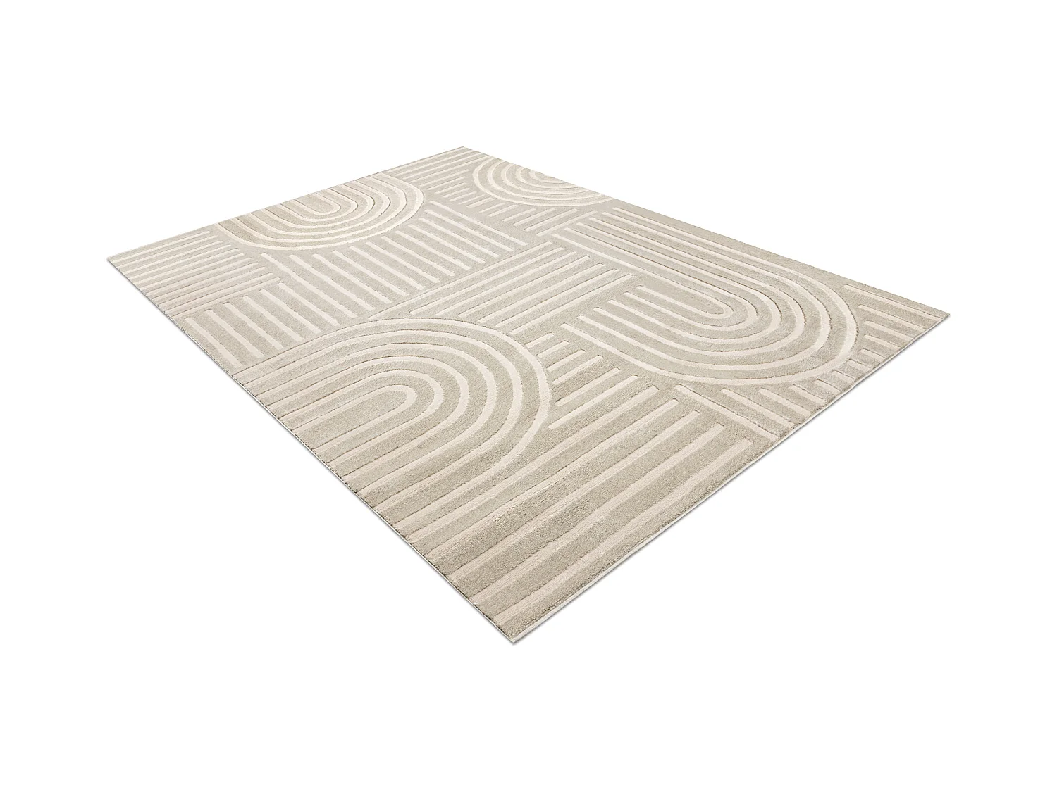 Tapis BALANCE 1918 taupe - Géométrique, structurel, glamour 160x220 cm