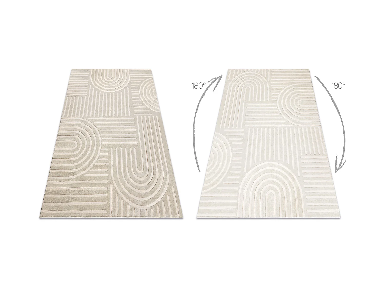 Tapis BALANCE 1918 taupe - Géométrique, structurel, glamour 180x270 cm