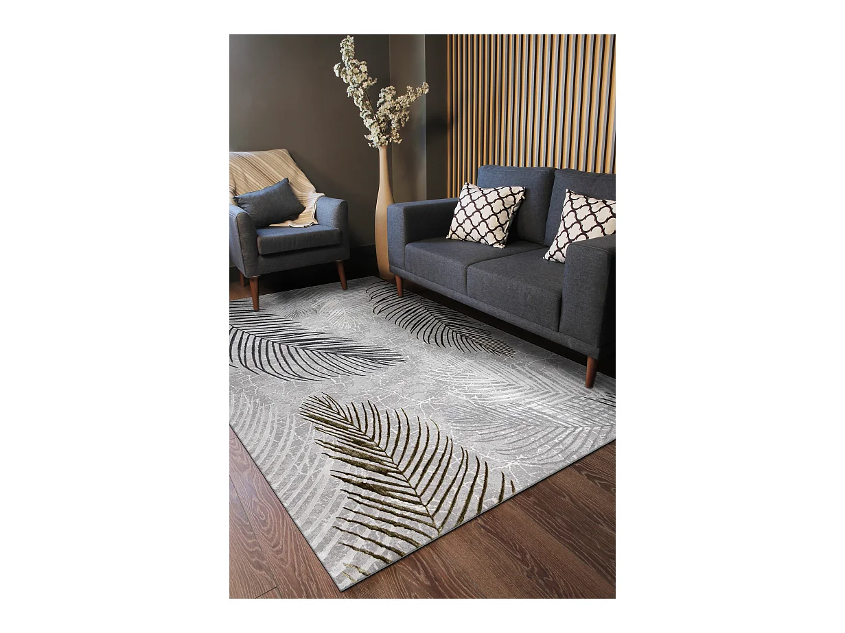 Tapis ALLURE 8752 Feuilles de palmier - Structurel, élégant, glamour 240x330 cm