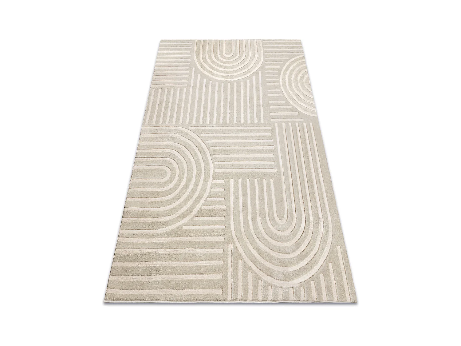 Tapis BALANCE 1918 taupe - Géométrique, structurel, glamour 80x150 cm