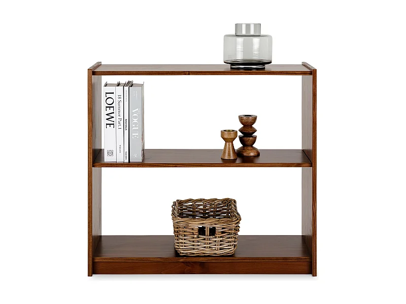 Etagère REGALE rangement sur pied ou étagère murale avec 3 niveaux, en bois massif coloris châtaignier