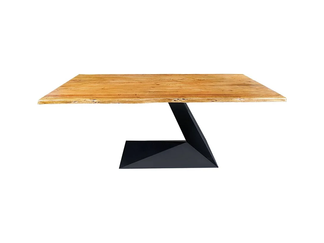 Table ARKAYA – Rectangulaire 200 cm – Bois massif et métal – Style industriel