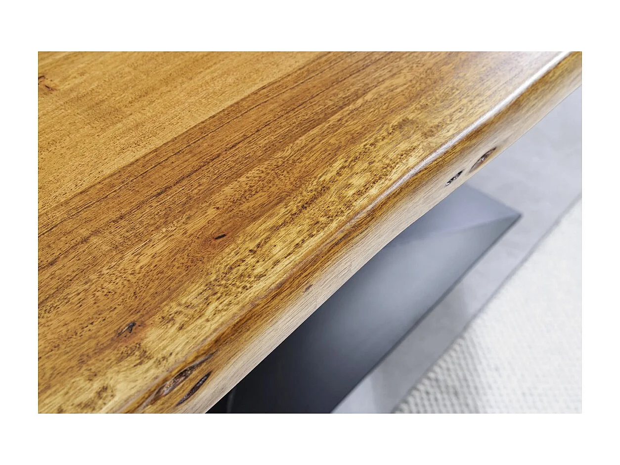 Table ARKAYA – Rectangulaire 200 cm – Bois massif et métal – Style industriel
