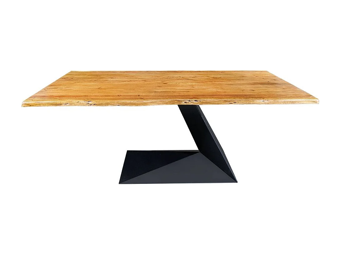Table ARKAYA – Rectangulaire 200 cm – Bois massif et métal – Style industriel