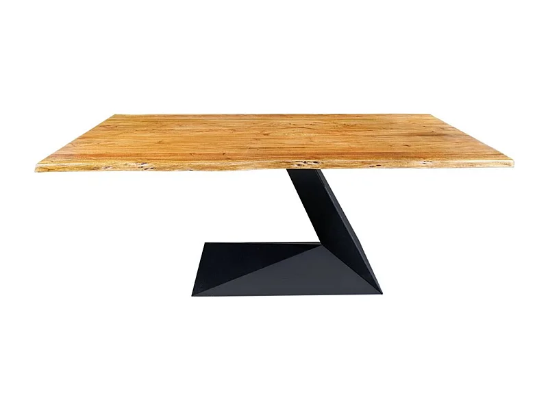 Table ARKAYA – Rectangulaire 200 cm – Bois massif et métal – Style industriel