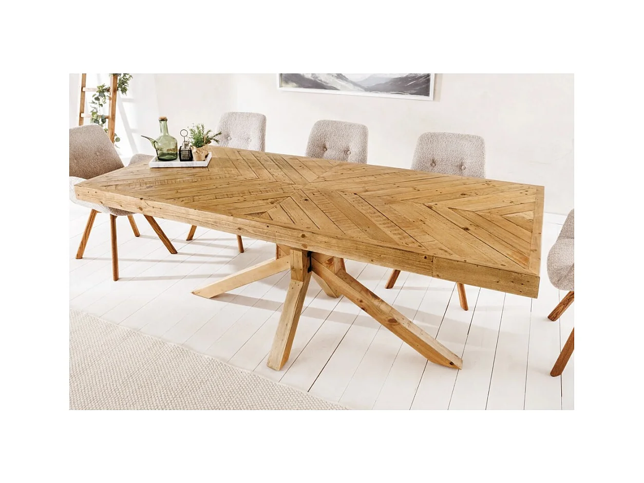 Table de salle à manger LOVARK – Rectangulaire 200 cm – Bois massif de pin
