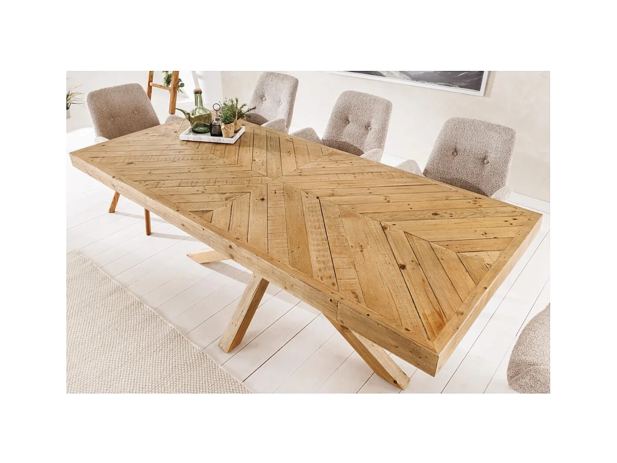 Table de salle à manger LOVARK – Rectangulaire 200 cm – Bois massif de pin