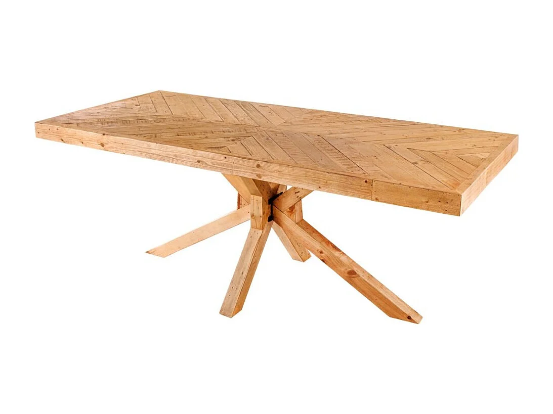 Eettafel LOVARK - Rechthoekig 200 cm - Massief grenenhout