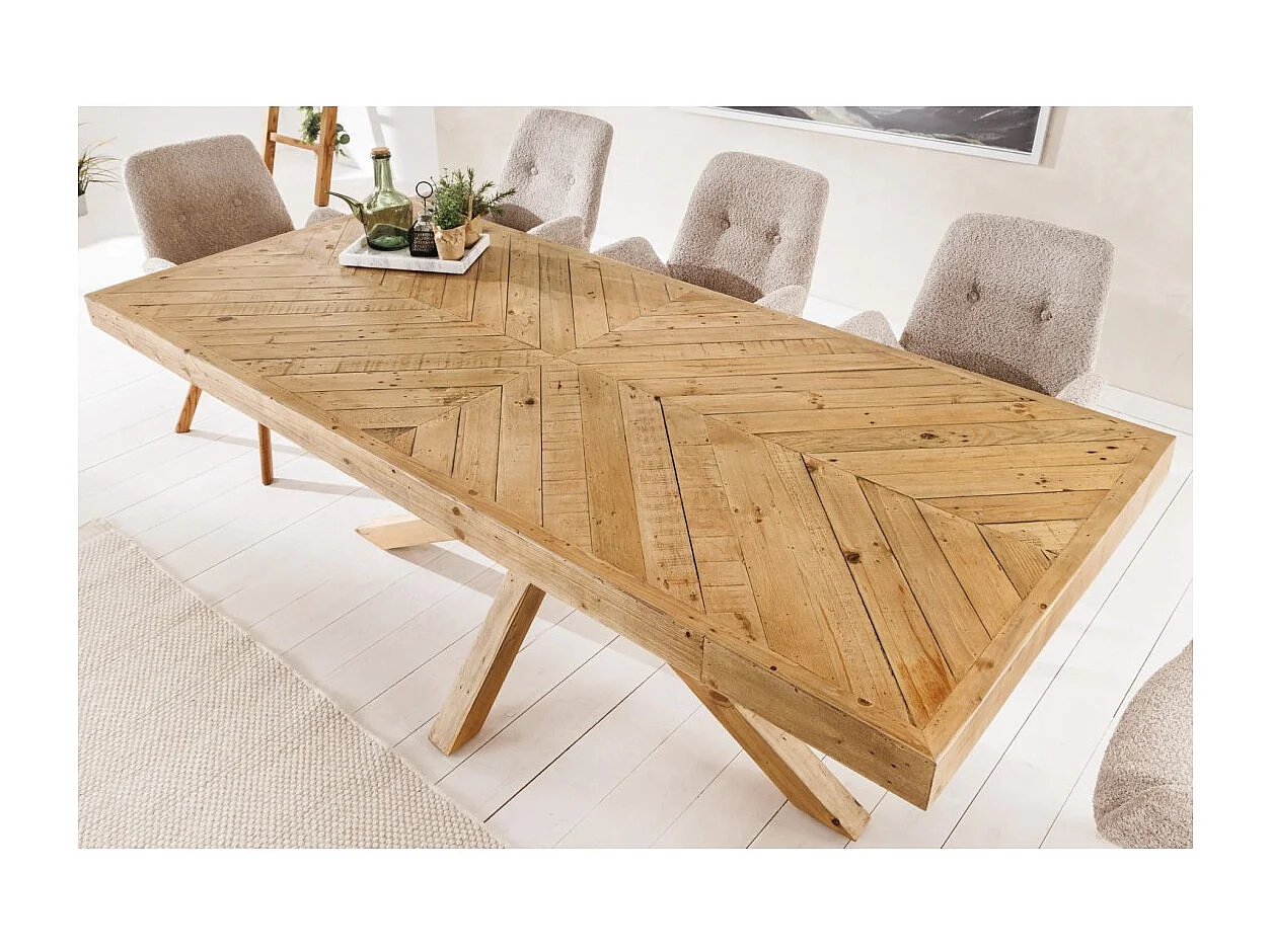 Eettafel LOVARK - Rechthoekig 200 cm - Massief grenenhout
