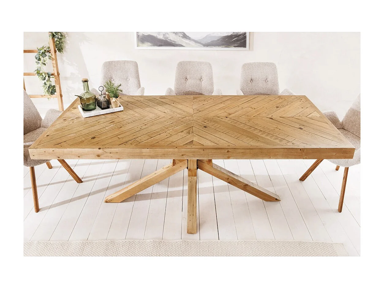 Eettafel LOVARK - Rechthoekig 200 cm - Massief grenenhout