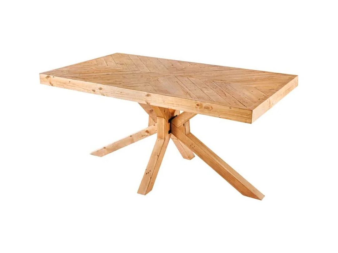 Table LOVARK – Rectangulaire 160 cm – Bois massif de pin – Style rustique