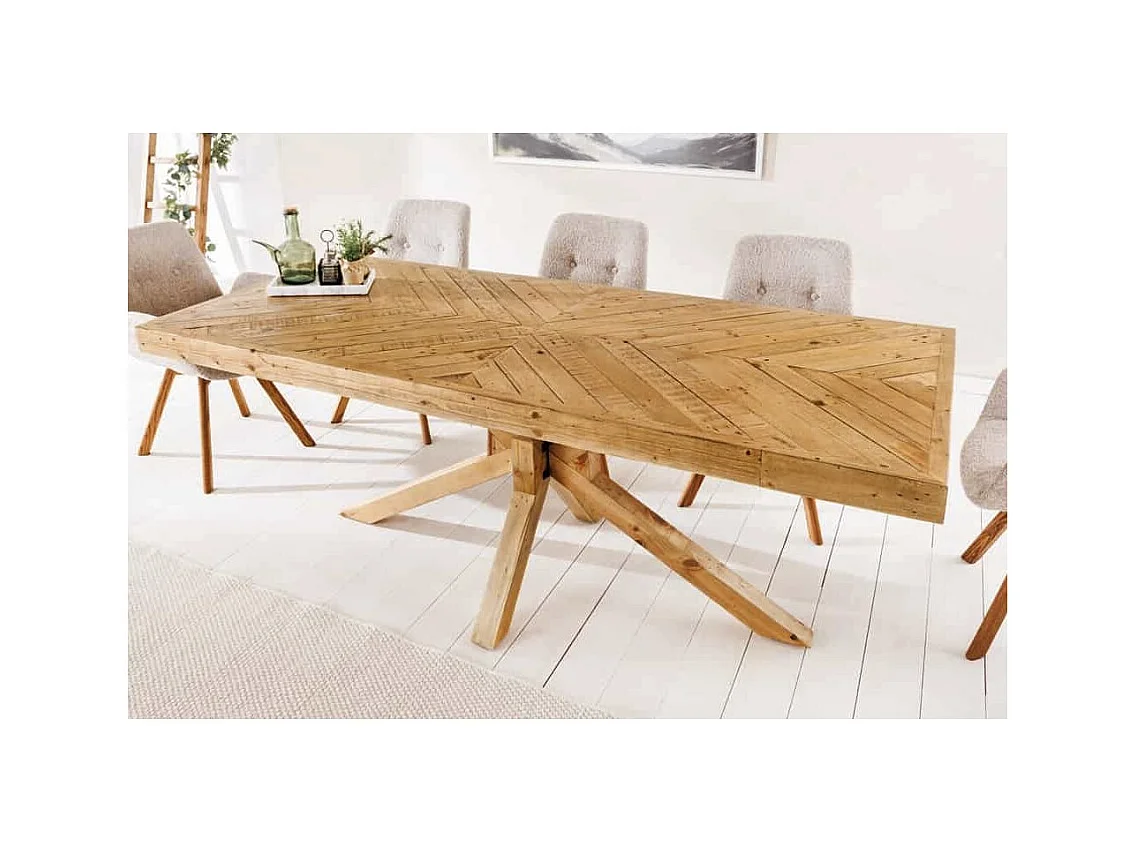 Table LOVARK – Rectangulaire 160 cm – Bois massif de pin – Style rustique