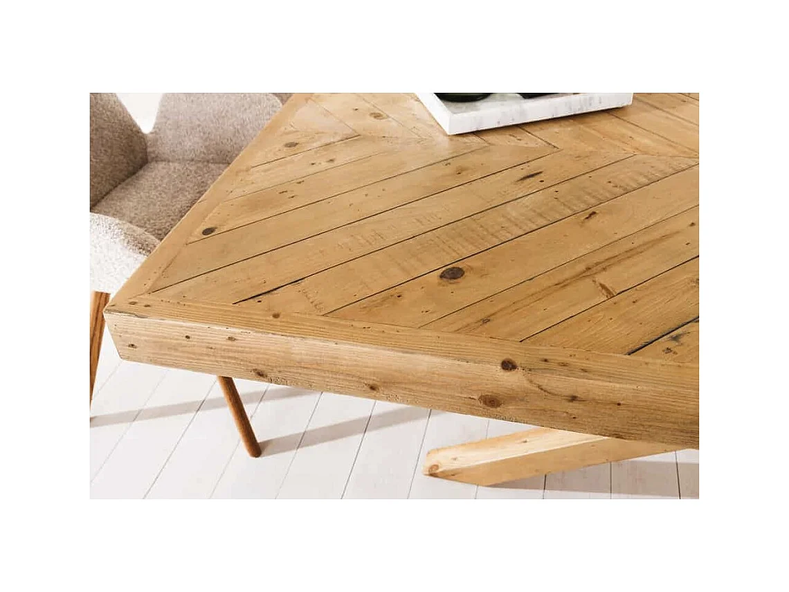 Table LOVARK – Rectangulaire 160 cm – Bois massif de pin – Style rustique