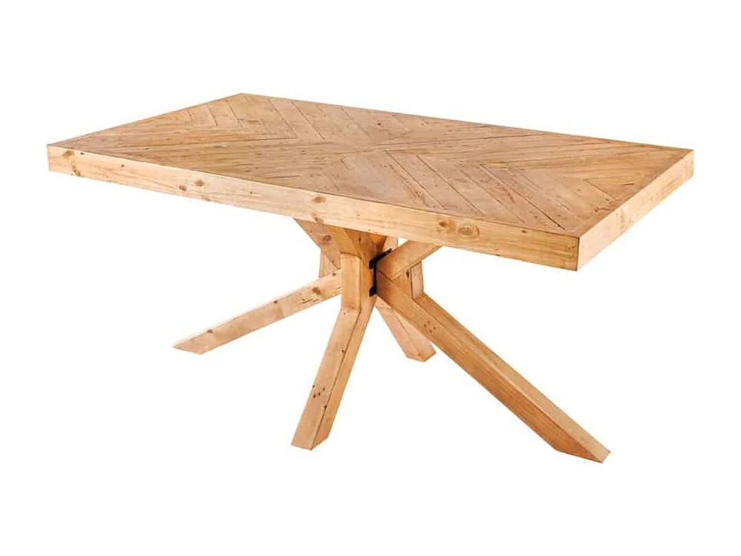Table LOVARK – Rectangulaire 160 cm – Bois massif de pin – Style rustique