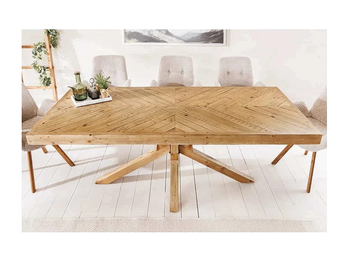 Table LOVARK – Rectangulaire 160 cm – Bois massif de pin – Style rustique